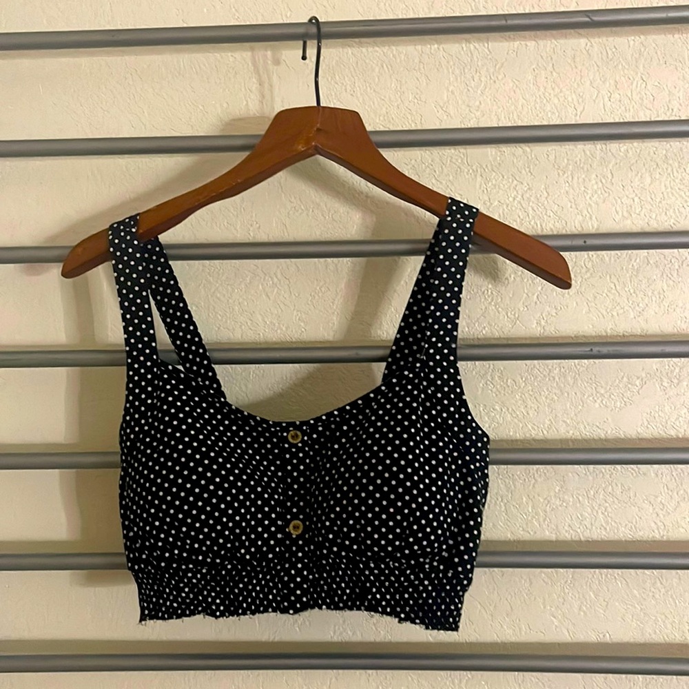 Cropped Polka Dot Tee/Tank Top